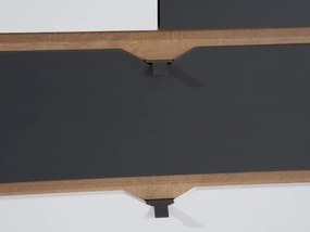 Dulap cu rafturi Mimone R3D (Stejar auriu + Alb mat + grafit). 1051781