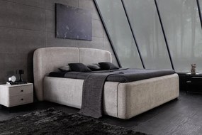 Pat ART DECO 180x200cm greige boucle cu spatiu de depozitare