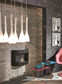 STONES Șemineu bio montat pe perete 15.5cm X 63cm H. 45cm | Aosom Romania