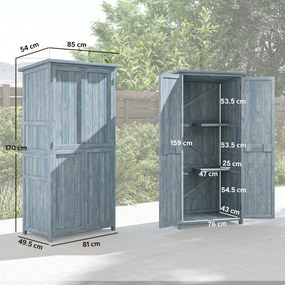Outsunny Dulap de Exterior, Depozitare pentru Unelte cu 2 Rafturi | Aosom Romania