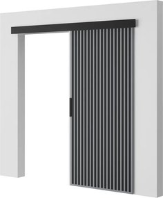 Ușă glisantă Perion – 96x1.6x205 cm – Gri / Negru