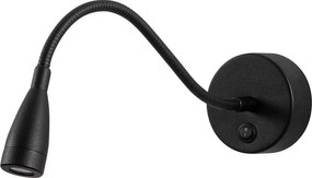Aplică de perete neagră LED Reading – Opviq lights