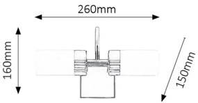 Rabalux 5714 -  Iluminat oglindă baie LED BETTY 2xLED/4W/230V crom lucios