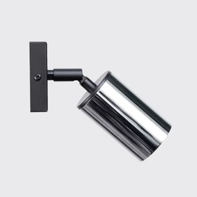 Spot de perete Sollux SL.1366 WINX 1xGU10/10W/230V negru/crom