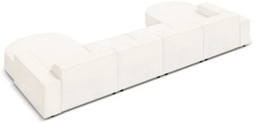 Colțar bej cu tapițerie bouclé (în formă de "U") Jodie – Micadoni Home