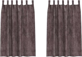 vidaXL Cortine din catifea cu perdele 2 pcs Maro 175 x 140 cm Catifea
