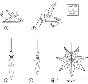 Decorațiune de Crăciun SENSY 1xE14/25W/230V 54 cm Eglo 410244