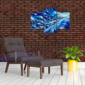 Tablou – Pești în valuri (90x60 cm)