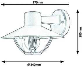 Aplică de exterior Rabalux 1xE27/10W/230V IP44