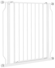 PawHut Barieră de siguranță pentru animal de companie reglabilă în lungime dim. 75-85L x 76H cm alb | Aosom Romania