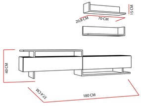 Mobilier living Alcaraz (teak + alb). 1101400