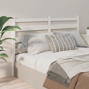 818411 vidaXL Tăblie de pat, alb, 126x4x100 cm, lemn masiv de pin