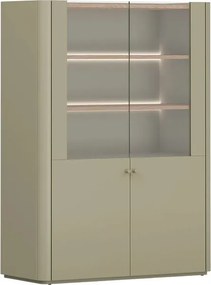 Vitrină cu două uși Elivo 100 cm - eucalipt / stejar baltic dune