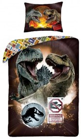 Jurassic World Dangerous Creatures set de lenjerie de pat 140×200cm, 70×90 cm