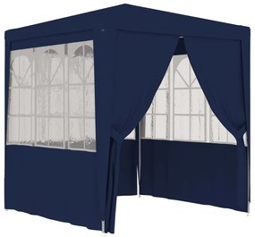 vidaXL Cort petrecere cu pereți, albastru, 2,5 x 2,5 m, 90 g/m²