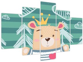 Tablou - Ursulețul în pădure (150x105 cm)