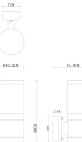Aplică de exterior XELOO 2xE27/60W/230V IP44 Globo 32014-2BS