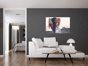 Tablou - Femeia pe plajă (90x60 cm)