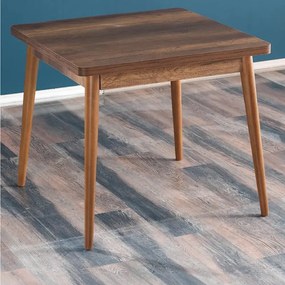 Masa bucatarie Brigitte, patrat, culoare nuc, 80 cm