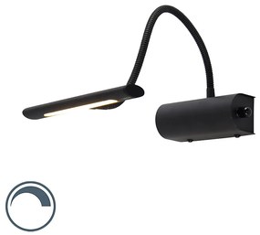 Aplica de perete de culoare neagră, de 18,5 cm, incl. LED cu dimmer - Tablou