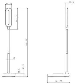 Lampă LED dimabilă tactilă cu încărcare fără fir OCTAVIA LED/7W/230V neagră