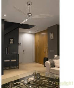 Ventilator cu telecomanda Tube crom / transparent 33374