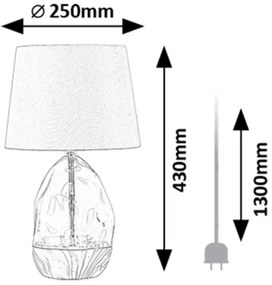 Veioza/Lampa de masa decorativa Apolonia gri