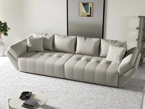 Canapea extensibilă dumonde cu ladă de depozitare si sezut confortabil din spuma high-density, Berlin Enjoy Beige 300x100 cm