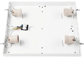 Plafonieră OAK SQUARE 4xE27/15W/230V 39x39 cm stejar/negru