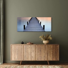 Tablou - Ponton de la Lacul Starnberger, Bavaria, Germania (120x50 cm)