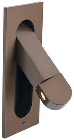 Lampă de perete modernă bronz închis, incl. LED și port USB-C - Hilton