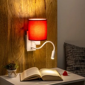 Lampă LED de perete Brilagi NUBILA 1xE27/25W/230V + LED/3W alb/roșu Pompeian