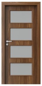 Usa Interior din MDF Porta Laminate CPL Model 5.5 (Culoare: Crem, Toc: Reglabil 10 cm, Maner: Patrat argintiu crom, Dimensiune: 70 cm)