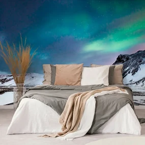 Fototapet autoadeziv aurora polară norvegiană
