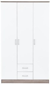 Dulap Miami 120x205 cm alb-stejar York