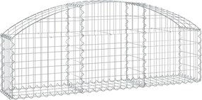 vidaXL Coș gabion arcuit, 150x30x40/60 cm, fier galvanizat