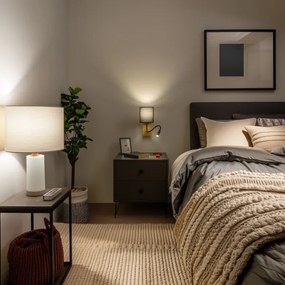 Lampă LED de perete Brilagi NUBILA WOOD 1xE27/25W/230V + LED/3W stejar/negru