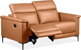 Canapea maro cu tapițerie din imitație de piele 160 cm Lund – Støraa