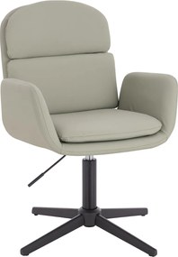 HR480CROSS Scaun Culoarea Inului Piele Ecologica Premium Soft cu Bază Neagră