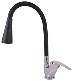 RAV Slezák SA006.0/13 - Baterie pentru chiuvetă SAZAVA 35,6 cm negru/crom lucios