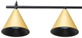 Lustră pe cablu CONE 4xGU10/10W/230V auriu/negru