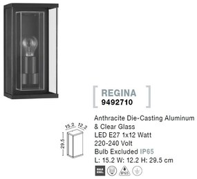 Aplica de perete pentru iluminat exterior IP65 REGINA