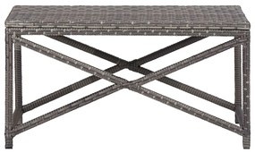 46208 vidaXL Bancă de grădină, gri, 80 cm, poliratan