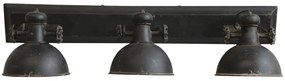 Aplica din metal cu 3 spoturi, finisaj negru antichizat, L85 cm, Factory