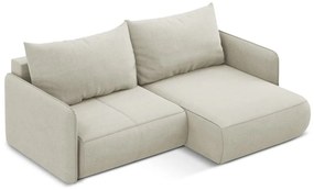 Colțar crem extensibil/cu spațiu de depozitare (cu colț pe partea dreaptă) Nanea – Makamii