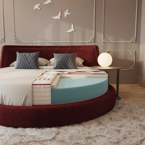 Saltea Romance Memory Ø 200 cm, fermitate medie, 25 cm înălțime