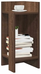 vidaXL Mese laterale 2 buc cu raft stejar maro 25,5x27x60 cm