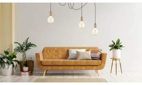 Lustră pe cablu MIROS 3xE27/60W/230V neagră/aurie