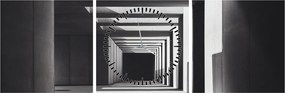 Tablou - Tunel Pătrat (cu ceas) (90x30 cm)