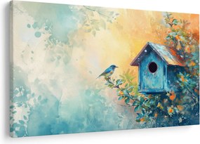 Tablou - Birdhouse, acuarelă, acuarelă (90x60 cm)